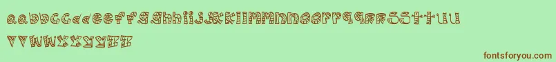 MtfScribblie Font – Brown Fonts on Green Background
