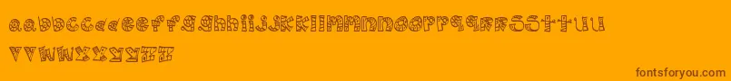 MtfScribblie Font – Brown Fonts on Orange Background
