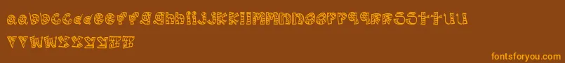 MtfScribblie Font – Orange Fonts on Brown Background