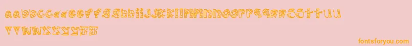 MtfScribblie Font – Orange Fonts on Pink Background