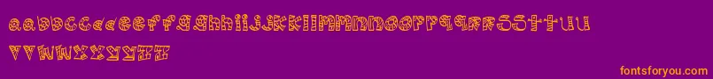 MtfScribblie Font – Orange Fonts on Purple Background