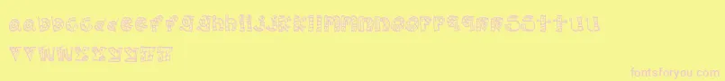 MtfScribblie Font – Pink Fonts on Yellow Background