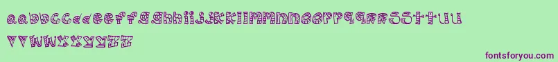 MtfScribblie Font – Purple Fonts on Green Background
