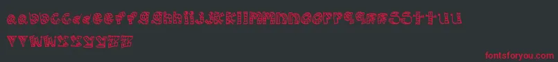 MtfScribblie Font – Red Fonts on Black Background