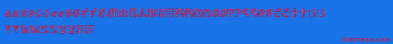 MtfScribblie Font – Red Fonts on Blue Background