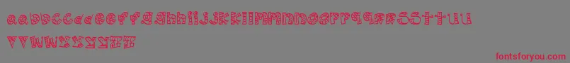 fuente MtfScribblie – Fuentes Rojas Sobre Fondo Gris