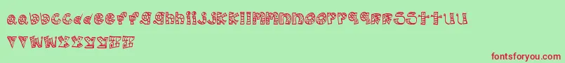 MtfScribblie Font – Red Fonts on Green Background