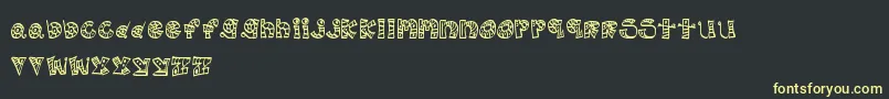 MtfScribblie Font – Yellow Fonts on Black Background