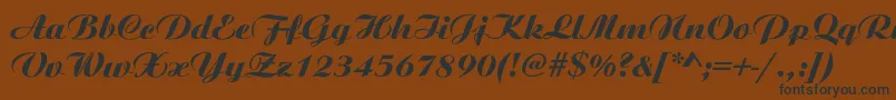 フォントNomalithiclyNormal – 黒い文字が茶色の背景にあります