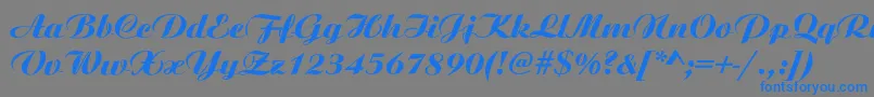 NomalithiclyNormal-Schriftart – Blaue Schriften auf grauem Hintergrund