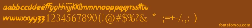 XxxDirtyJokesXxx Font – Orange Fonts on Brown Background