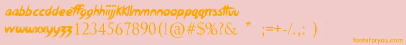 XxxDirtyJokesXxx Font – Orange Fonts on Pink Background