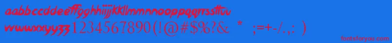 XxxDirtyJokesXxx Font – Red Fonts on Blue Background