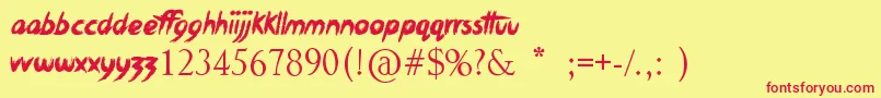 XxxDirtyJokesXxx Font – Red Fonts on Yellow Background