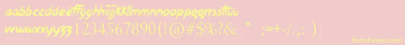 XxxDirtyJokesXxx-Schriftart – Gelbe Schriften auf rosa Hintergrund