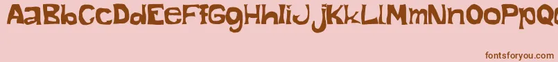 ManoAlzada Font – Brown Fonts on Pink Background