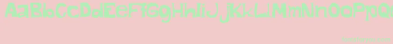 ManoAlzada Font – Green Fonts on Pink Background