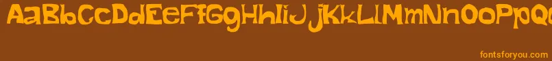 ManoAlzada Font – Orange Fonts on Brown Background