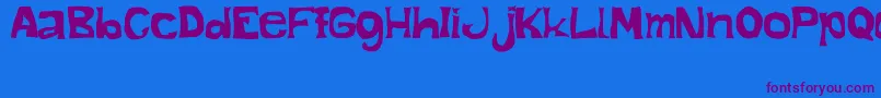 ManoAlzada Font – Purple Fonts on Blue Background