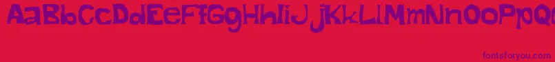 ManoAlzada-Schriftart – Violette Schriften auf rotem Hintergrund