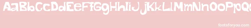 ManoAlzada-Schriftart – Weiße Schriften auf rosa Hintergrund