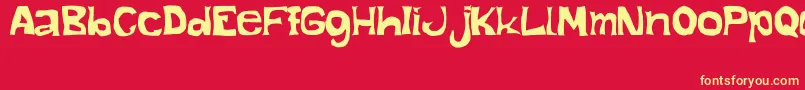 ManoAlzada Font – Yellow Fonts on Red Background