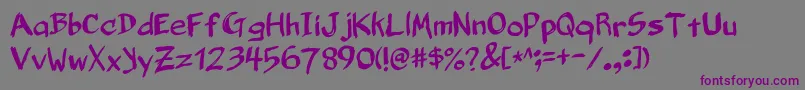 Belligerent Font – Purple Fonts on Gray Background