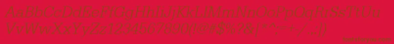 UrwegyptiennetlignarOblique Font – Brown Fonts on Red Background