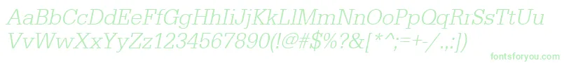 UrwegyptiennetlignarOblique Font – Green Fonts on White Background