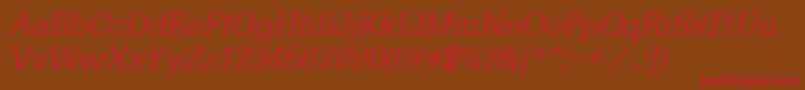 UrwegyptiennetlignarOblique Font – Red Fonts on Brown Background
