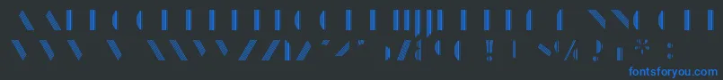 Police ManbowStripe – polices bleues sur fond noir