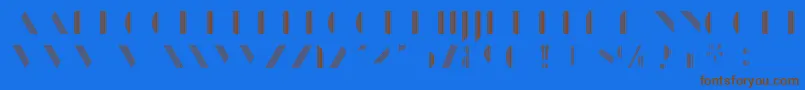ManbowStripe-Schriftart – Braune Schriften auf blauem Hintergrund
