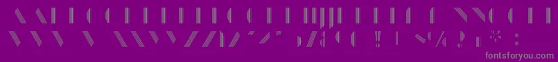 ManbowStripe-Schriftart – Graue Schriften auf violettem Hintergrund