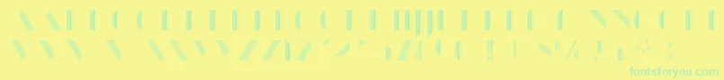 ManbowStripe Font – Green Fonts on Yellow Background