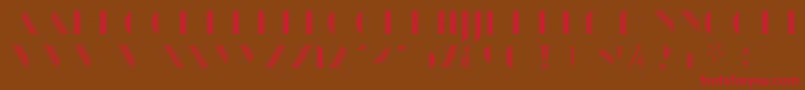 ManbowStripe Font – Red Fonts on Brown Background