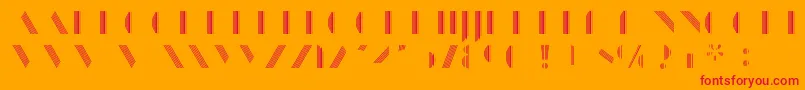 ManbowStripe Font – Red Fonts on Orange Background