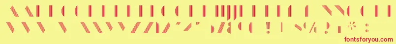 ManbowStripe Font – Red Fonts on Yellow Background