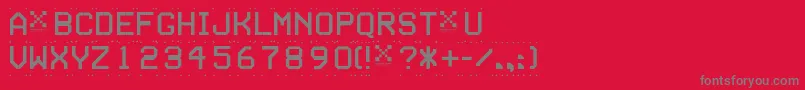 Seriesd ffy Font – Gray Fonts on Red Background