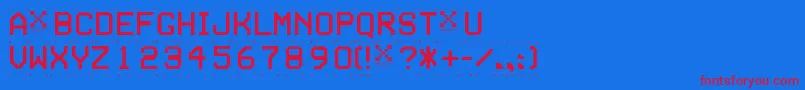 Seriesd ffy Font – Red Fonts on Blue Background