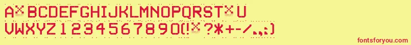 Seriesd ffy Font – Red Fonts on Yellow Background