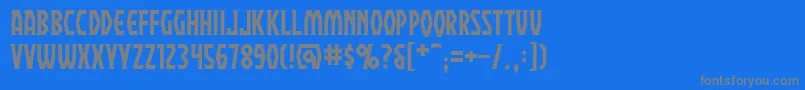 Praebrg-Schriftart – Graue Schriften auf blauem Hintergrund