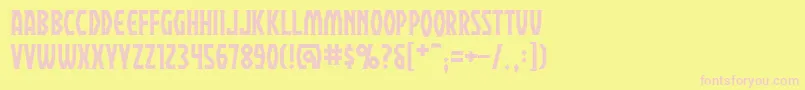 Praebrg Font – Pink Fonts on Yellow Background