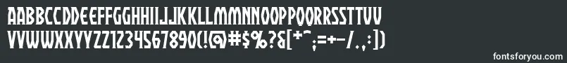 フォントPraebrg – 黒い背景に白い文字