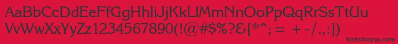 KarinaRegular Font – Black Fonts on Red Background