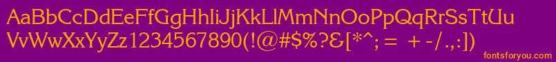 KarinaRegular Font – Orange Fonts on Purple Background