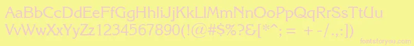 KarinaRegular Font – Pink Fonts on Yellow Background