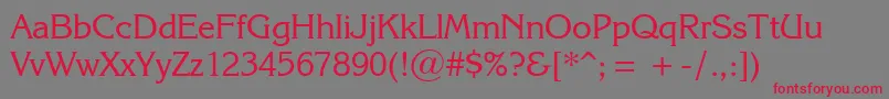 KarinaRegular Font – Red Fonts on Gray Background