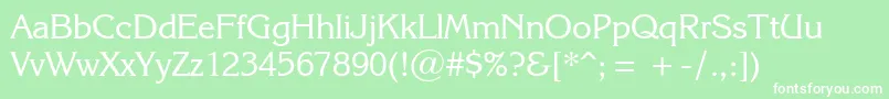 KarinaRegular Font – White Fonts on Green Background