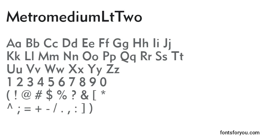 Schriftart MetromediumLtTwo – Alphabet, Zahlen, spezielle Symbole