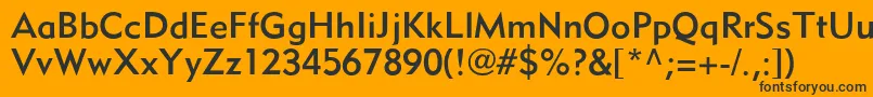 MetromediumLtTwo Font – Black Fonts on Orange Background